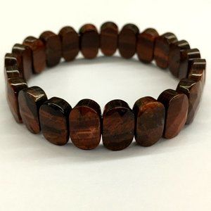 Red Tiger eye Faceted Oval 8X14mm Bracelet